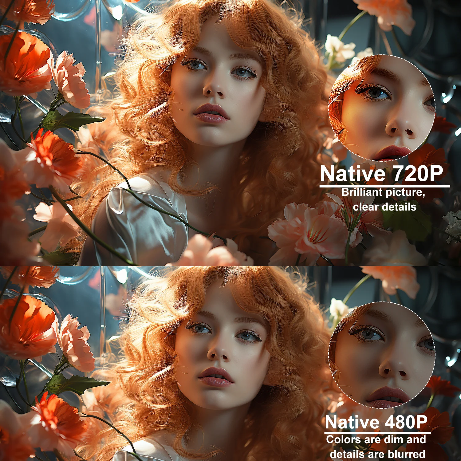 맥큐빅 HY300울트라 4K 안드로이드 11 프로젝터 300ANSI 휴대용 야외 홈시어터 (전자식 포커스, 스피커, BT5.4 탑재)