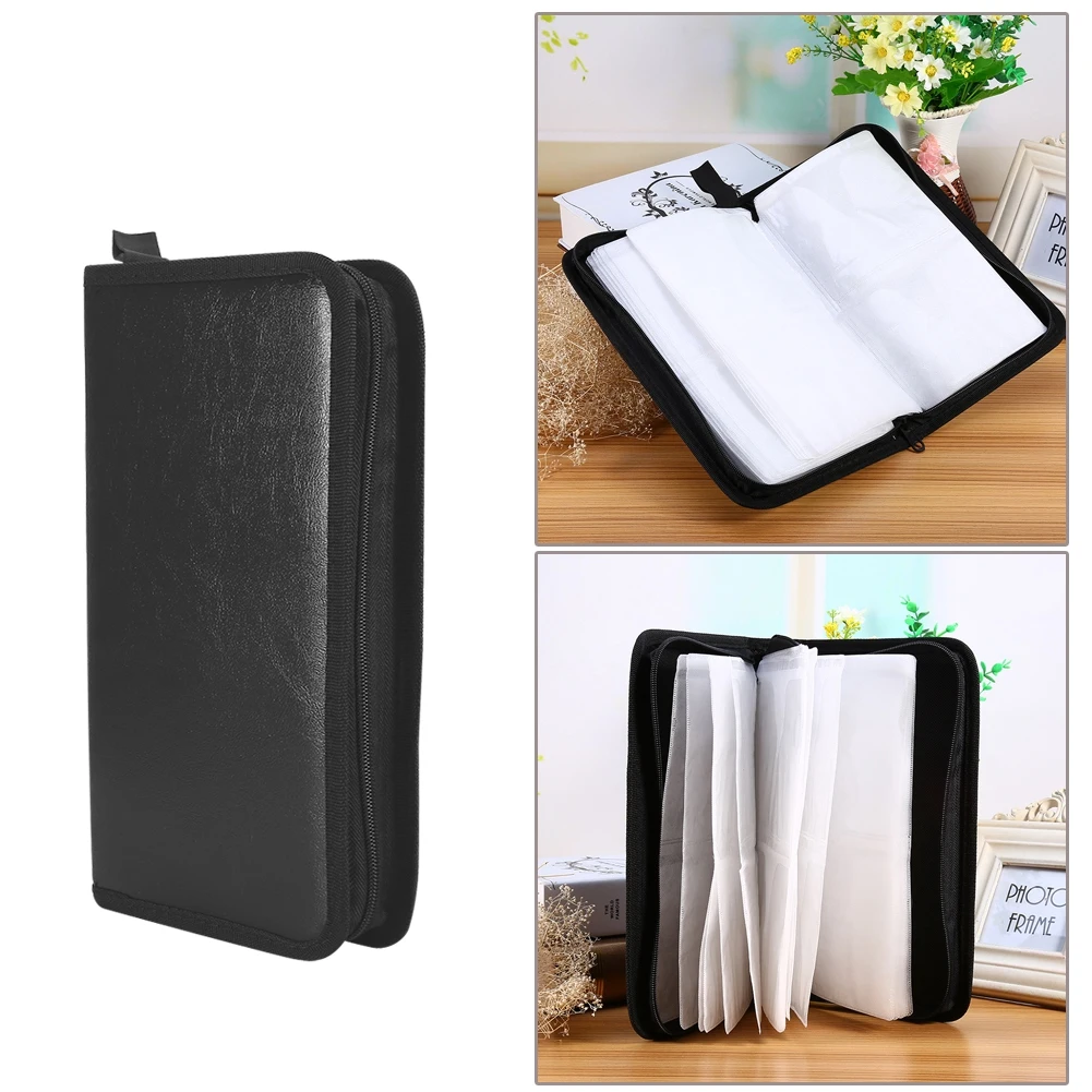 CD Organizer Bag Faux PU Leather 80 Disc CD DVD Holder Storage Cover Case Organizer Wallet Bag Album Bag DVD Organizer Bag
