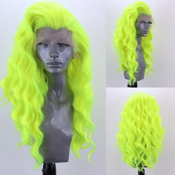 Bernardo Water Wave Synthetic Lace Front Wig Soft Hair Heat Resistant Fiber Lace Frontal Wigs Ginger