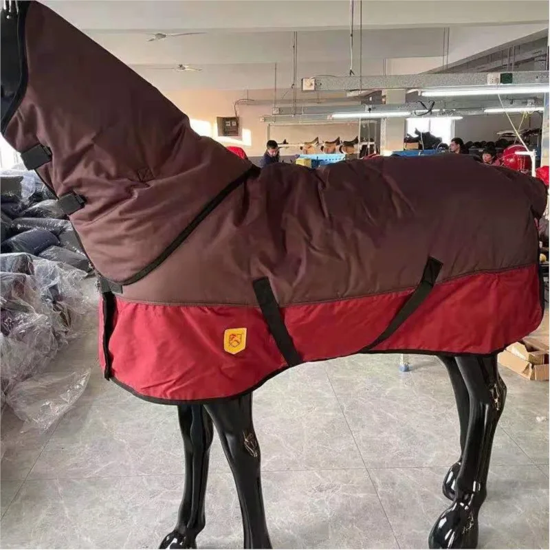 New Winter Rugs Thickened 900D Rain-proof And Cold-proof Horse Pony Covering Brown And Deep Blue