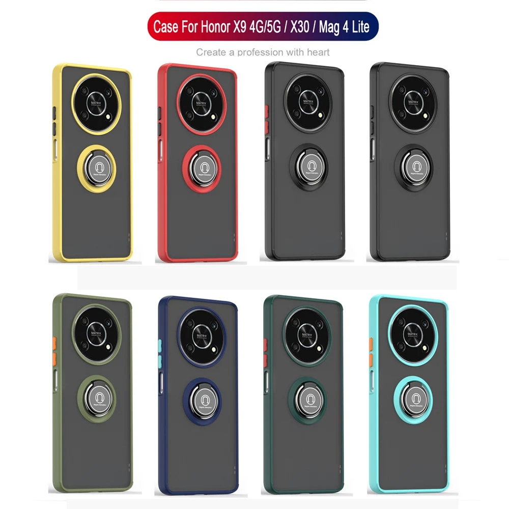KEYSION Fashion Matte Clear Phone Case for Honor X9 5G X30 Transparent Shockproof Phone Back Cover for Huawei Honor Magic 4 Lite