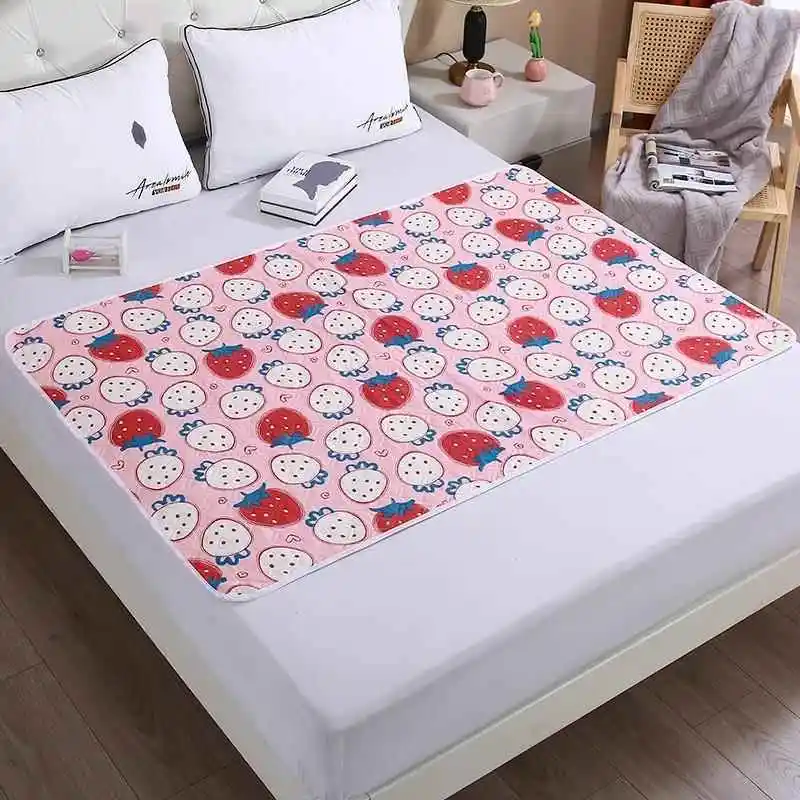 노인과 학생을 위한 사계절 미끄럼 방지 통기성 매트리스 패드 방수 세탁 가능 요실금 패드 성인용 더블 사이즈