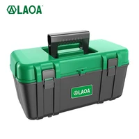 LAOA High-Capacity Double-Layer Toolbox Reinforced Bottom Sturdy Impact Resistant Heat-Resistant And Cold Resistant 1