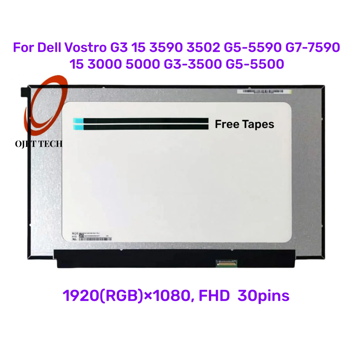 Écran LCD Dell Vostro 15 3500 15.6" HD 1366x768 - Remplacement 30 Pins, Garantie 1 An