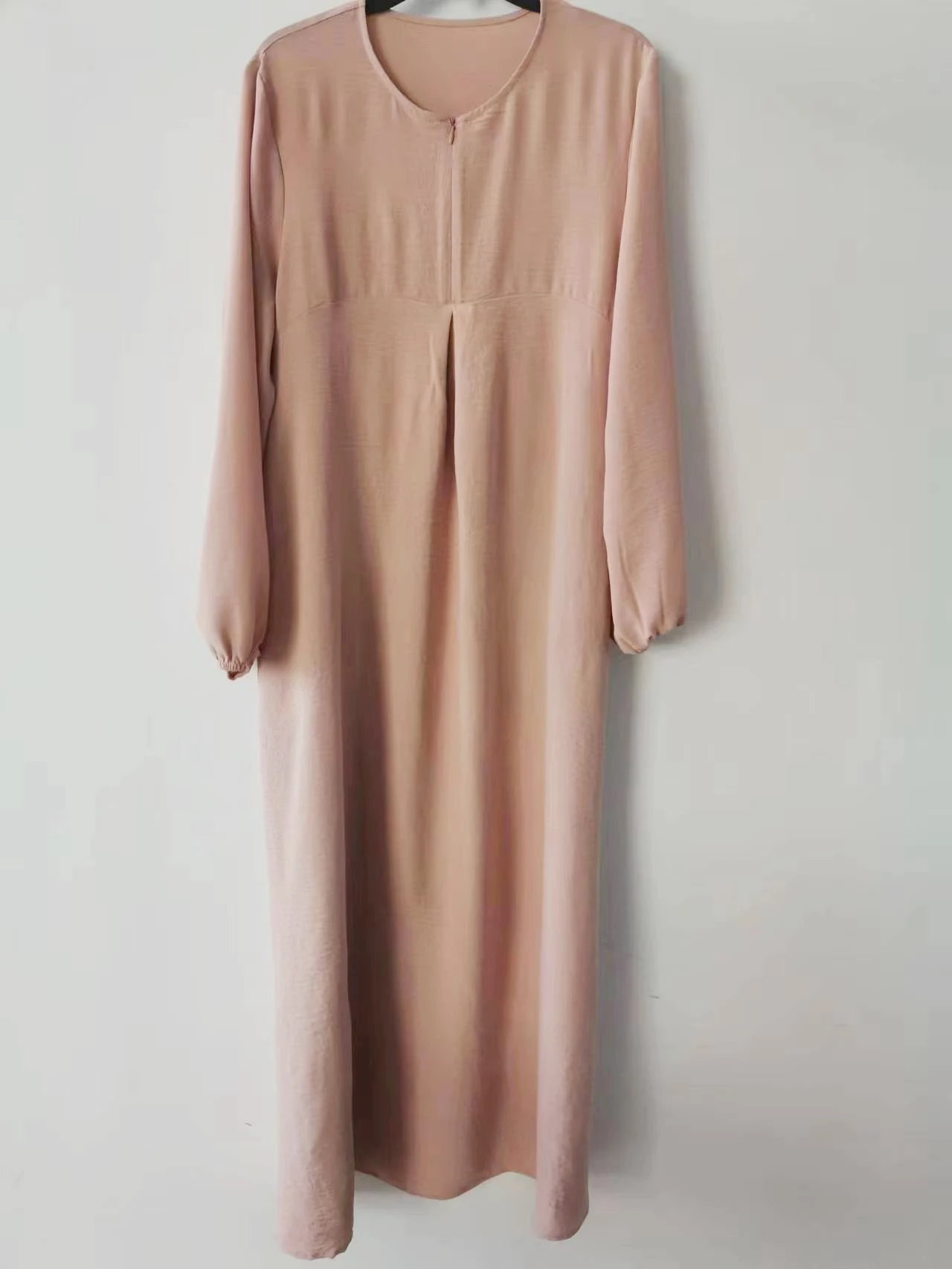 Ramadan Muslim Solid Long Sleeve Abaya Kaftan, Elegant Maxi Length Dress, Islam Dubai Kebaya, Women's Clothing