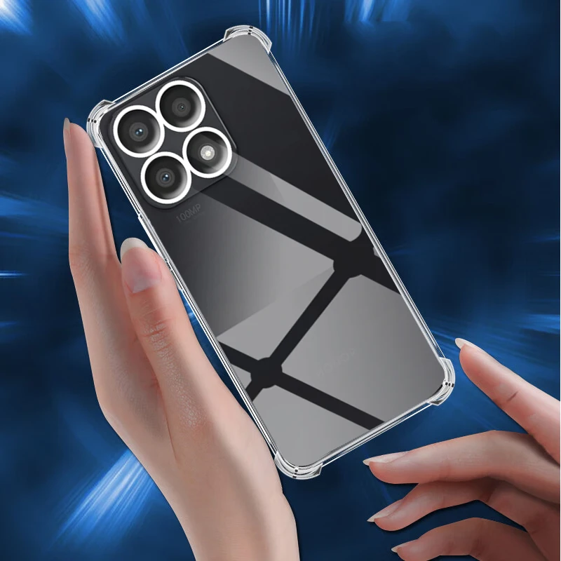 Shockproof Clear Silicone Case - Transparent Protective Phone Cover with Camera Guard