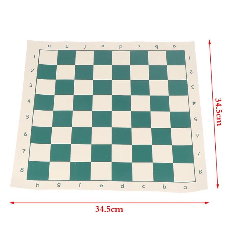 PVC Leather Chess Board 34.5cm Portable Soft Rollable Leather Durable Chess Board foldable chess board folding chess board