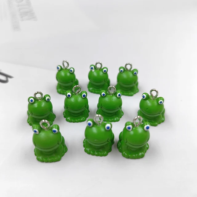 10PCS Frog Acrílico Encantos 22MM Double Sides Impressão Verde Animal Frog  Epoxy Pingente Charme Para DIY Brincos Pulseiras Keychain - AliExpress