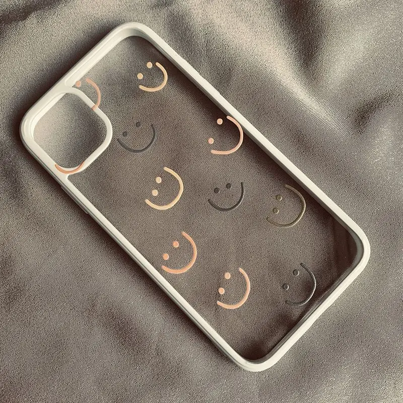 Lucky Side Smiling Face Clear Phone Case