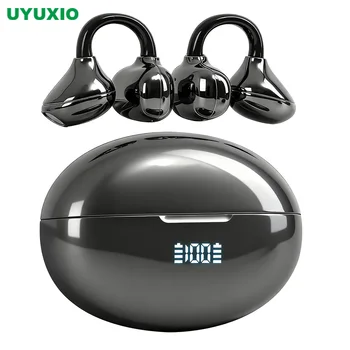 UYUXIO Clip Ear Open Earbuds BT 5.4 Headphones IPX7 Waterproof Headsets Clip on Earphones with Microphone for Sports Running 1