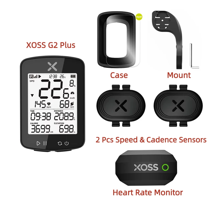 XOSS Advanced Wireless GPS Cycling Computer with Bluetooth Tracker and Waterproof Odometer