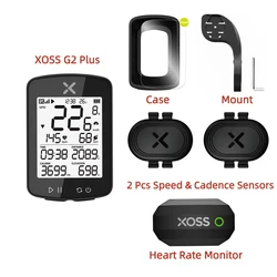 XOSS Advanced Wireless GPS Cycling Computer with Bluetooth Tracker and Waterproof Odometer (G2 Plus Set 6)