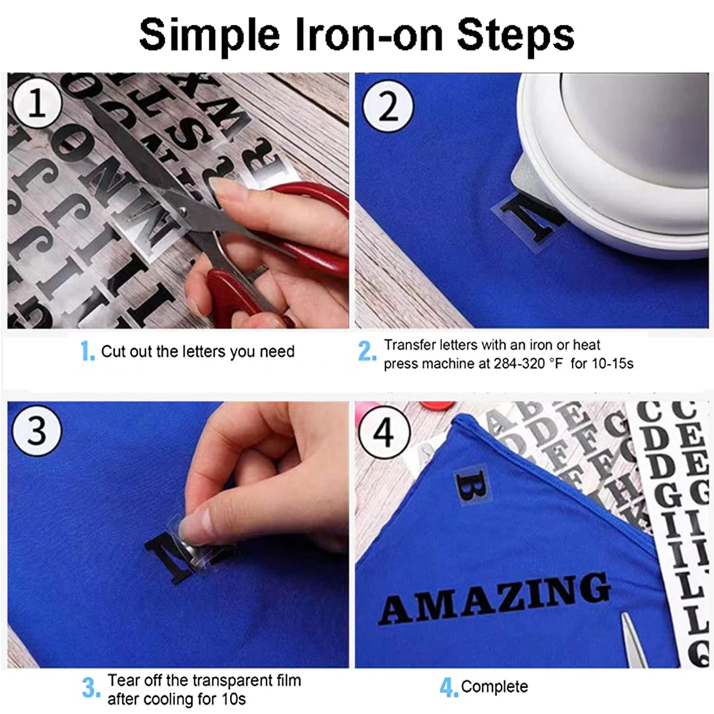 30 Sheets 2 Inch Small Iron On Numbers for Clothing Heat Transfer Vinyl  Iron On Letters Patches Kit Alphabets Iron On Letters for Clothing DIY  Letters