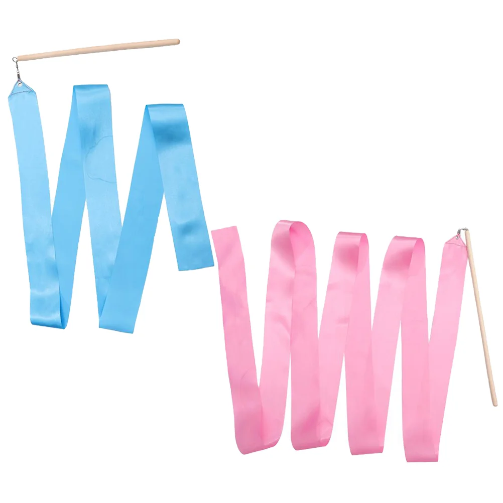 2 Pcs Dance Ribbon For Children Gymnastics Props Performing Ribbon Gymnastics Streamers Rhythmic