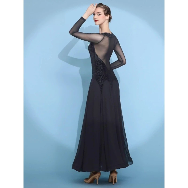 Velvet Ballroom Dance Costumes Modern Dances Ballroom Dances Waltz Swing Dresses