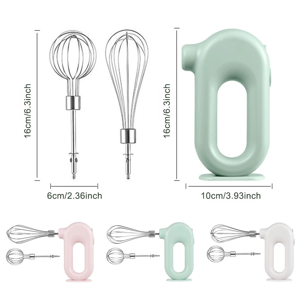 Egg Beater Electric Mixer Kitchen Gadget Quick Charging Battery-operating Convenience USB Charge Adjustable 4 Gears Pink egg beater food mixer electric whisk handheld electric whisk