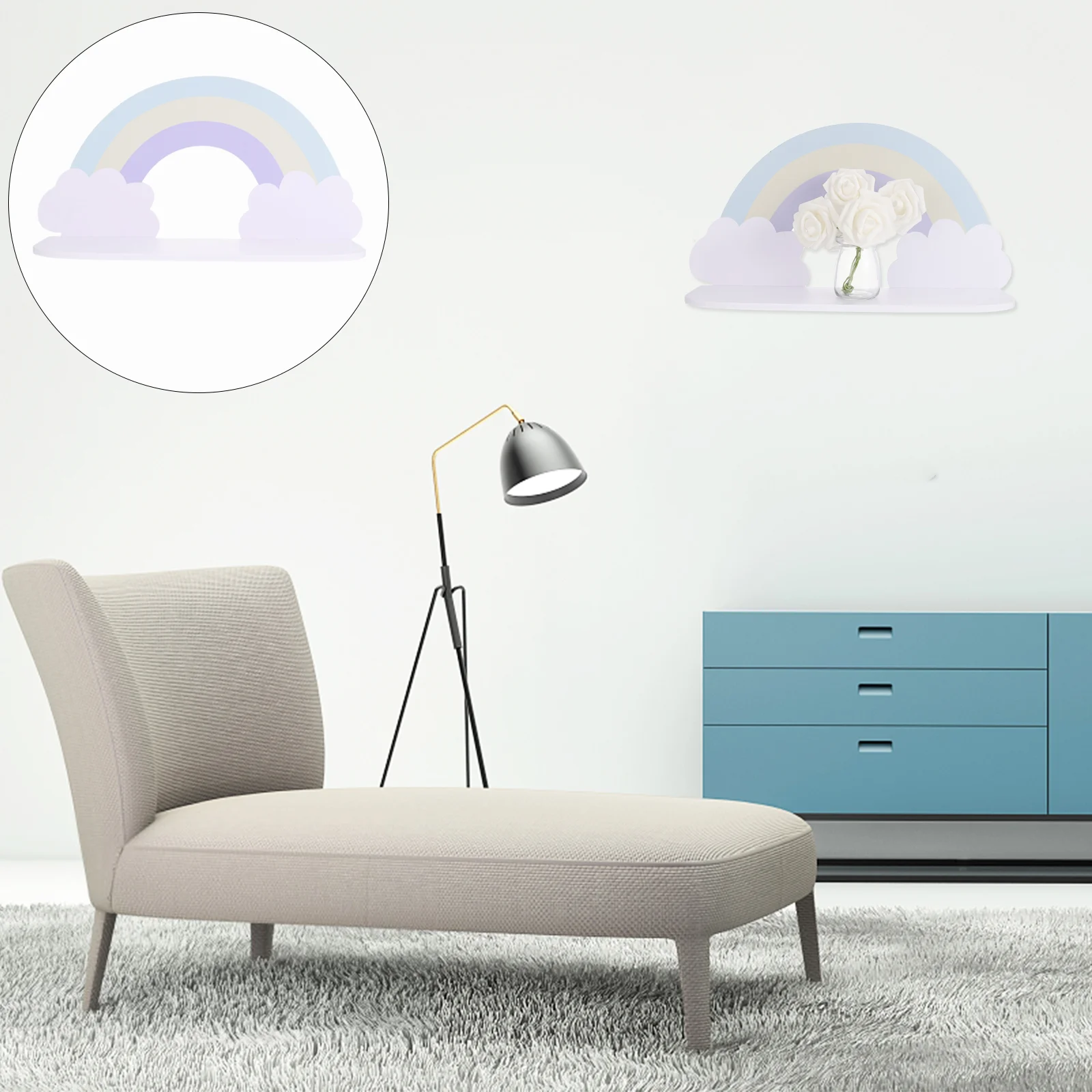 

Floating Shelves Cloud Shelves Hanging Display Wall Shelf Bathroom Livingroom Bedroom