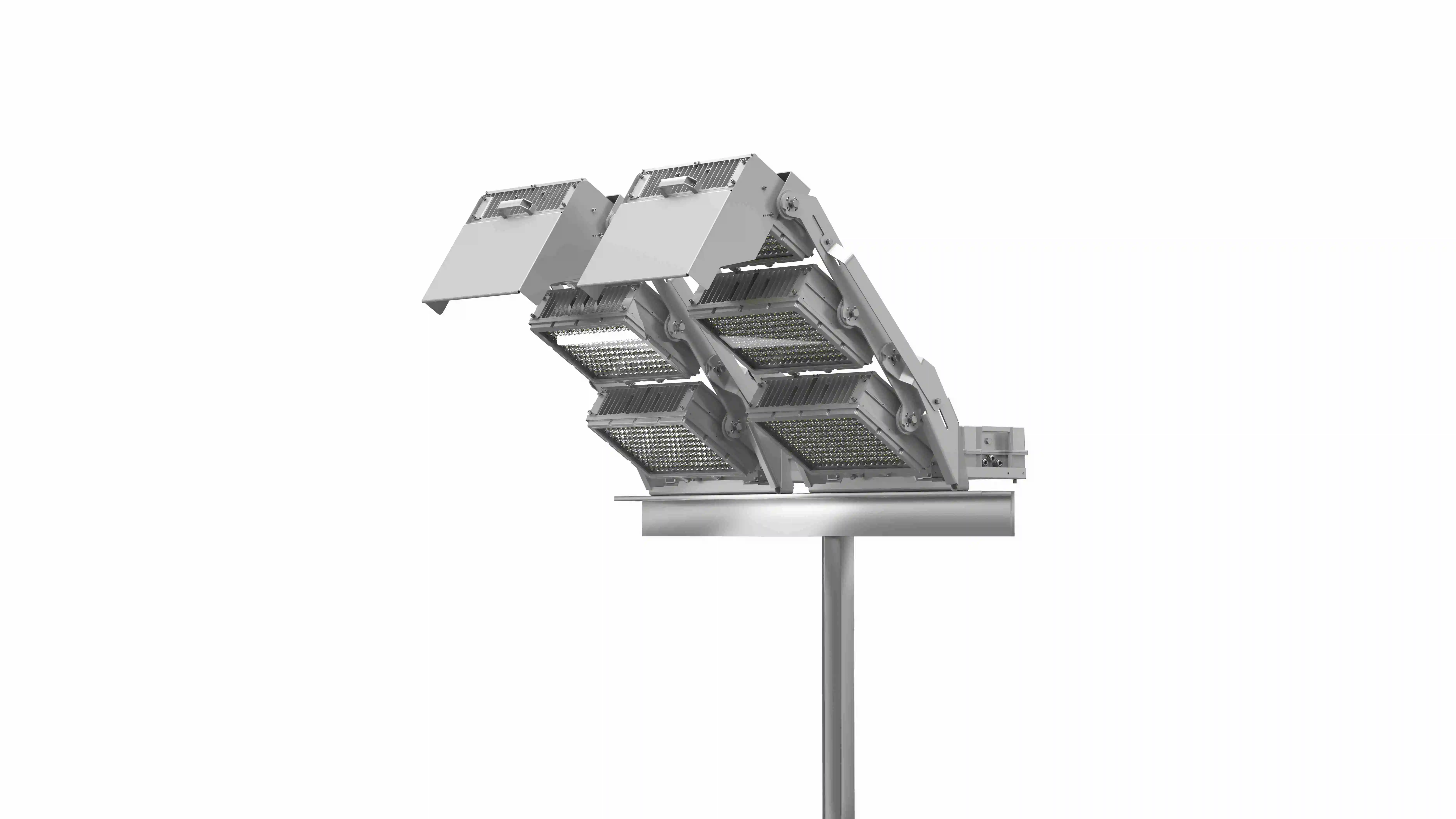 *경기장 LED 조명 1800w 1500w 고휘도 실외 투광등 IP66 IK08 170lm/w 저눈부심 조명 (항만, 공항용)