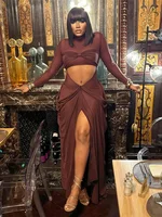 Hipster Wrap Knot Dress – Patchwork Mesh & Full Sleeves