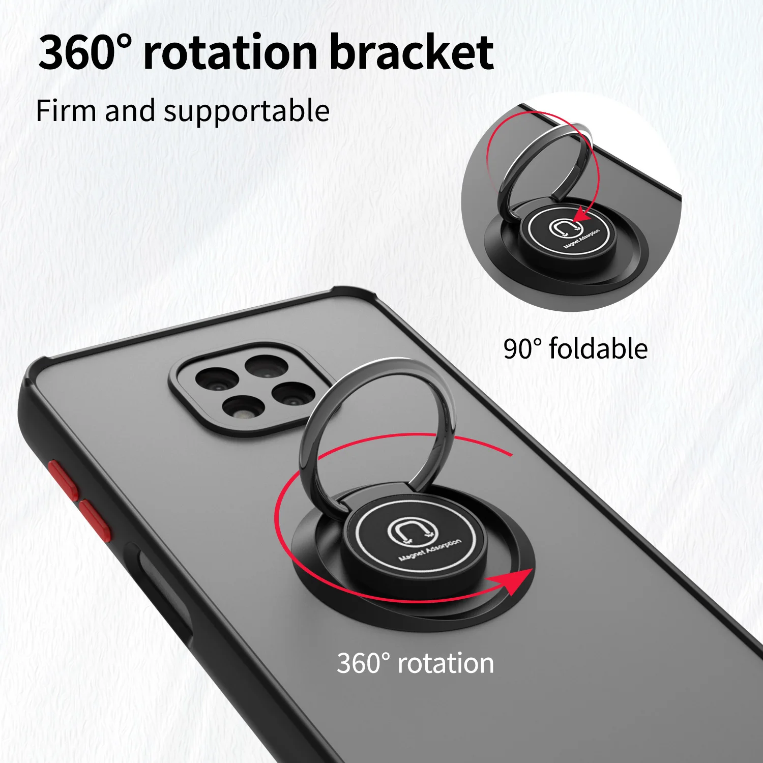 Matte Clear Kickstand Shockproof Protective Phone Case