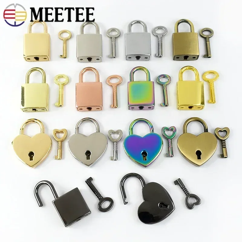 2/5/10sets Meetee Gold Silver Gun Black Brass Lock Key