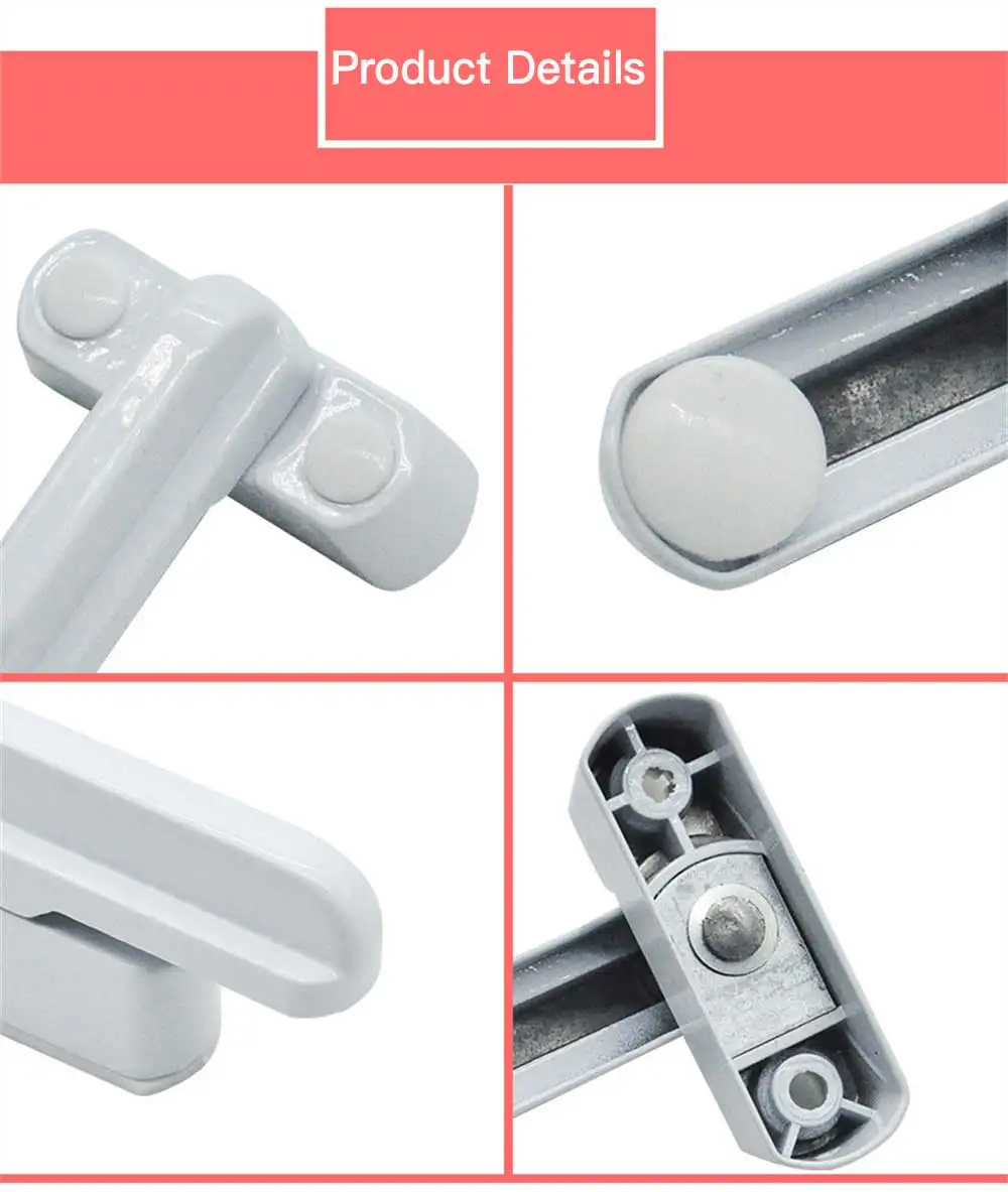 Description Picture 4 of itemPlastic+Stainless Steel+Zinc Alloy UPVC Child Safe Security Window Door Sash Lock Safety Lever Handle Sweep Dropship