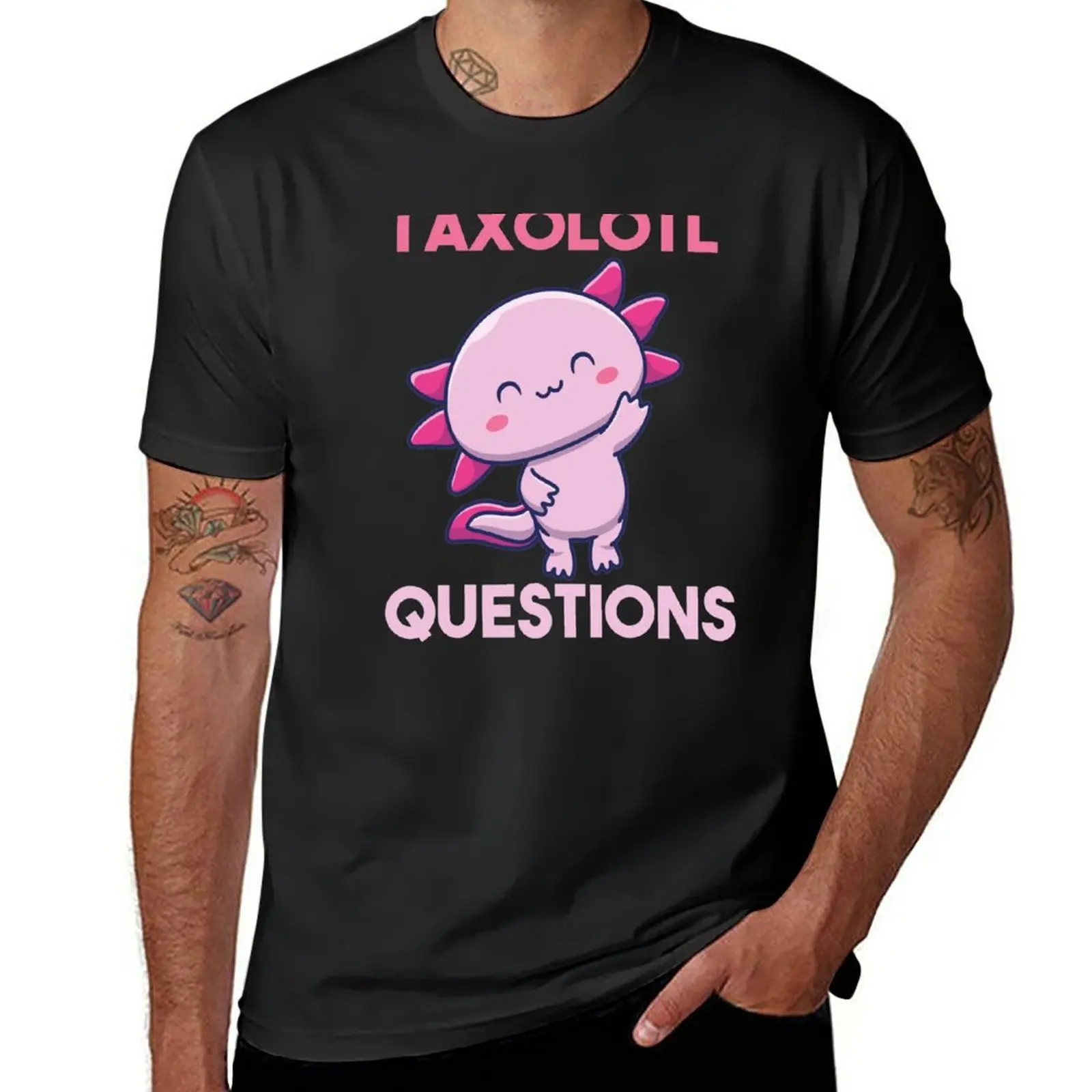 

New I Axolotl Questions T-Shirt Blouse boys animal print shirt mens graphic t-shirts anime