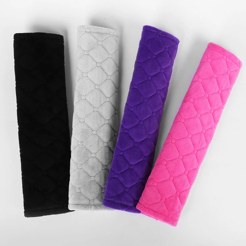 Car Seat Belt Accessory Universal Adjustable Plush Car Seat Belt Cover Shoulder Pad For Kids Adults Interior