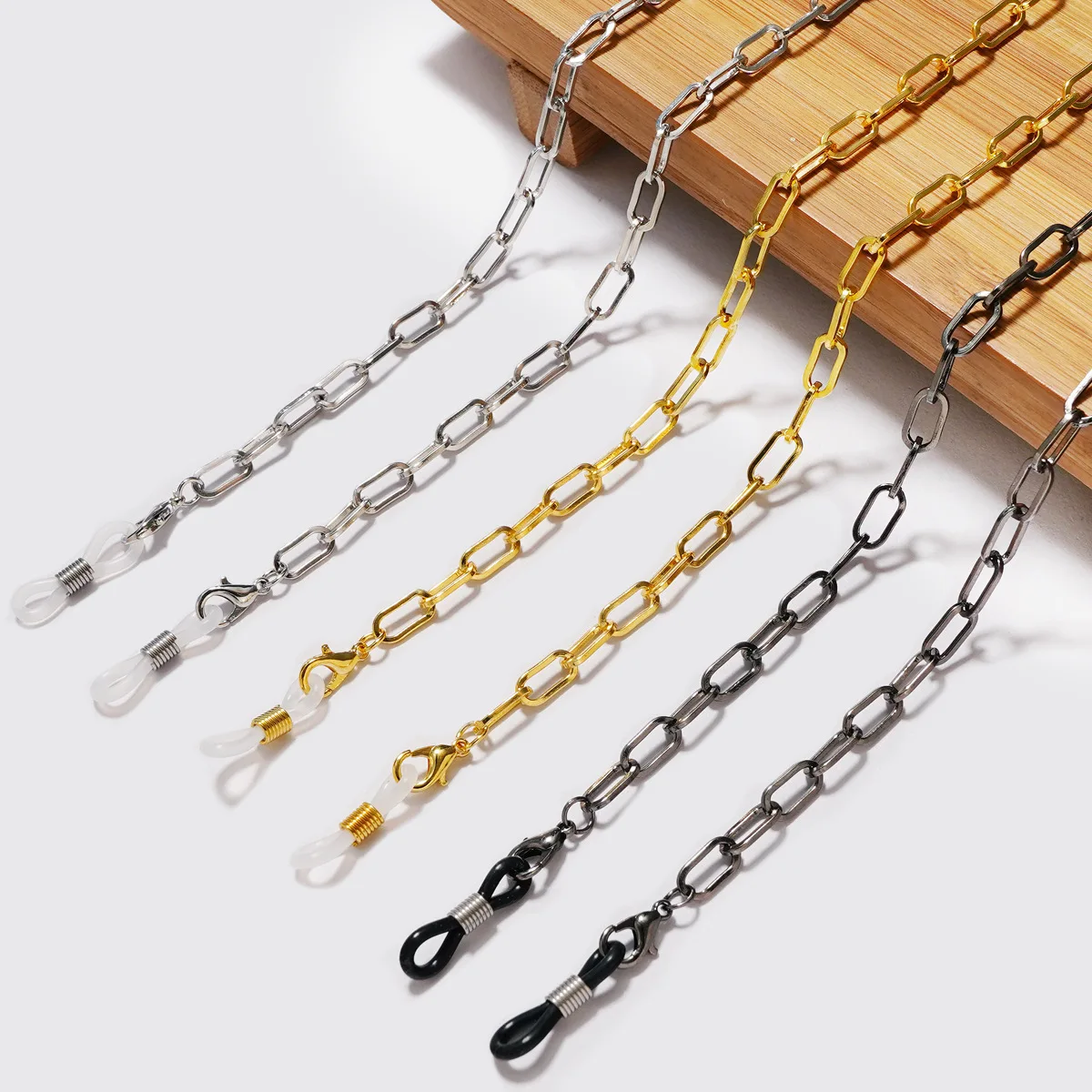 

Fashion Metal Neutral Eyeglasses Chain Gold Silver Black Sunglasses Holder Rope For Anti-Drop Face-Mask Strap Glasses Lanyard