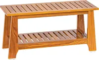24" Teak Shower Bench With Shelf/Shower Benches For Inside Shower/Teak Shower Seat/Bathroom Bench/Teak Wood Benches For Showers 1