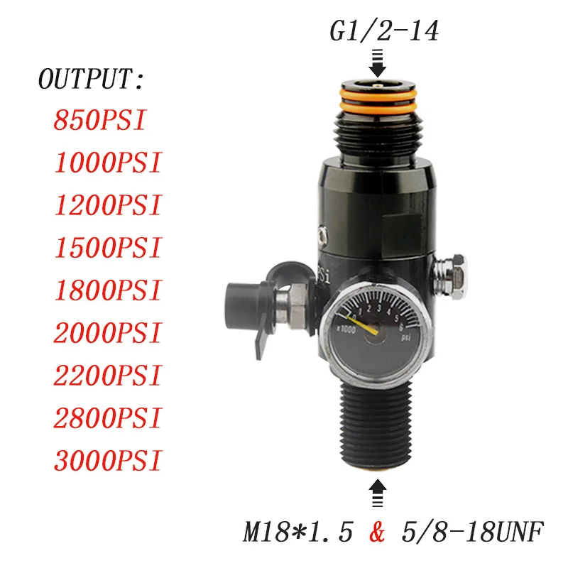 Pcp 300Bar 4500Psi Two Oring Valvula Reguladora Paintball Accessori Co2 Sodastream Raccordi Per Bombole Di Gas Softair Parti Del Serbatoio Dell'Aria