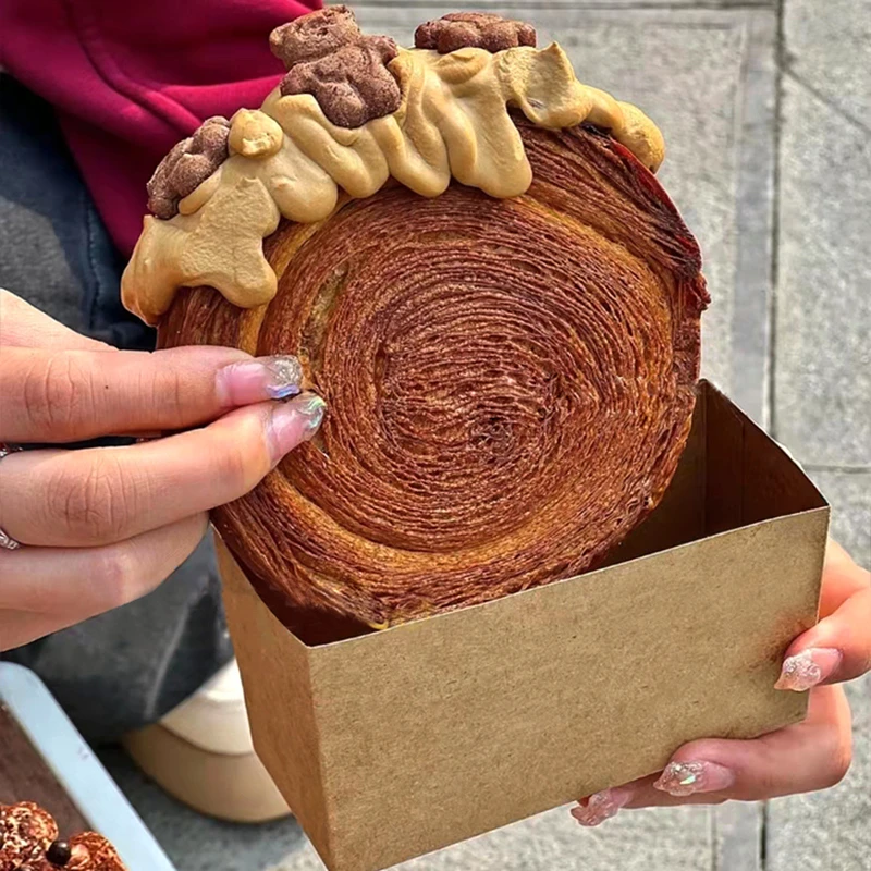 50pcs Kraft Paper Sandwich and Burger Boxes, Disposable Toast, Bread, Pastry, and Snack... - SKU PSBB0946 - UGI Packaging