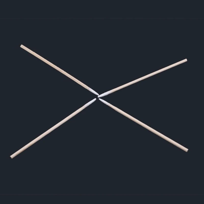 300/500pcs Wooden Tip Cotton Stick Long 7cm 300 Wooden Handle Tip Semi Permanent Embroidered Cotton Swabs 4