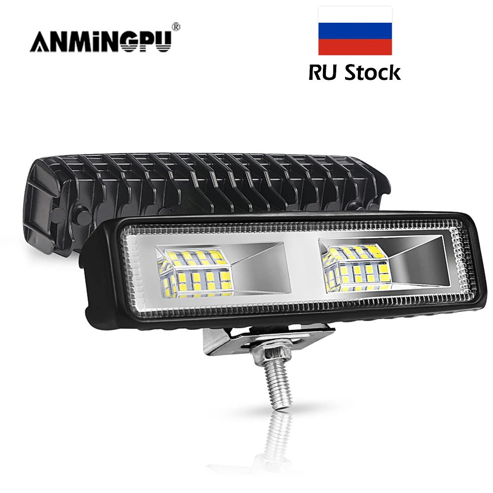 2Pcs Led Bar Off Road Spot Flood Combo Led Work Light Bar Per Jeep Lada Niva Truck 4X4 Atv Boat Car Barra Led Fari