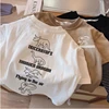 2025 Spring and Autumn Children's Long Sleeve Tees Fake Two Piece Girl's Sweatershirt 1-7Y Boys Casual Loose Pullover Dino Tops 6