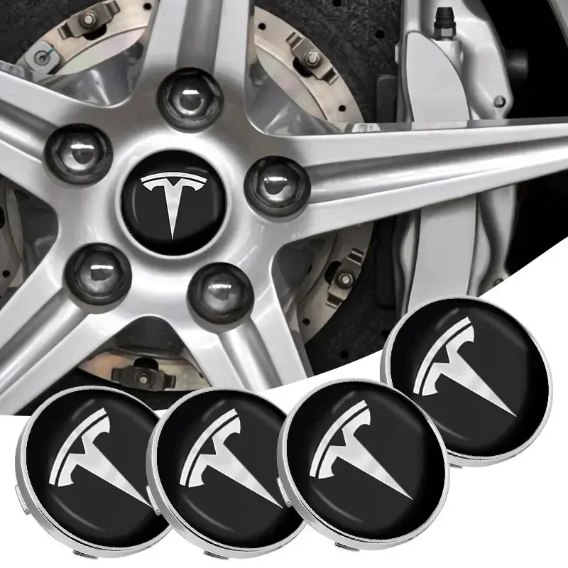 4Pcs 60Mm Vossen Wheel Center Hub Cap Cerchi Per Auto Copertura Antipolvere Hubcapss Per Tesla Model 3 Model X S 2016-2020 Decalcomanie Tm3 Tmx