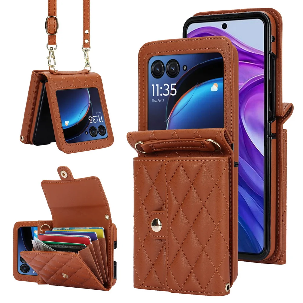 Sleek Cardholder Wallet Case with Long Lanyard Strap