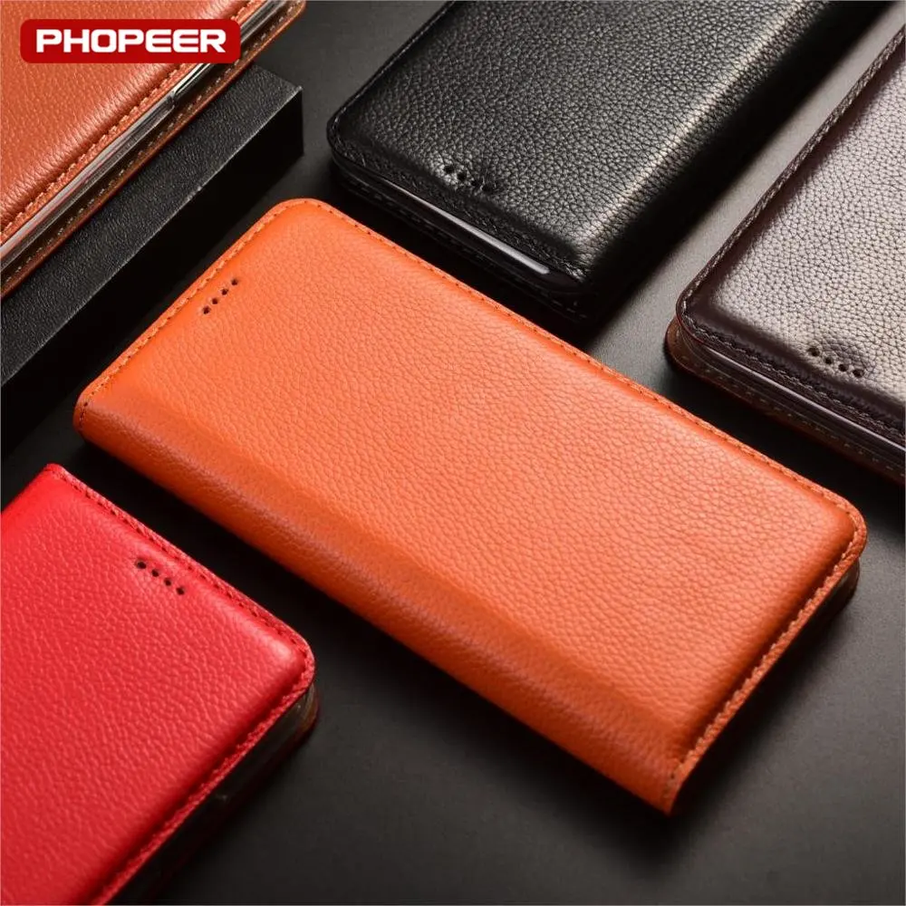 Litchi Pattern Genuine Leather Case For XiaoMi Mi 11 11i 11T 11X Lite Pro Ultra 5G NE Book Style Flip Cover Cases