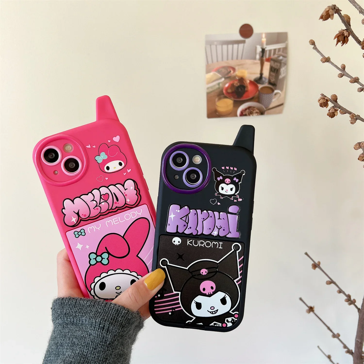 

Cute Sanrio Pink Melody Purple Kuromi Kawaii Style Phone Cases For iPhone 15 14 13 12 11 Pro Max Inclusive Women's Phone Case