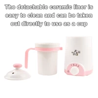 Tasse à ragoût électrique, bouilloire thermique, chaudière à eau chaude, théière chauffante en céramique, chauffe-lait de voyage, Pot de santé, soupe Congee, mijoteuse 3