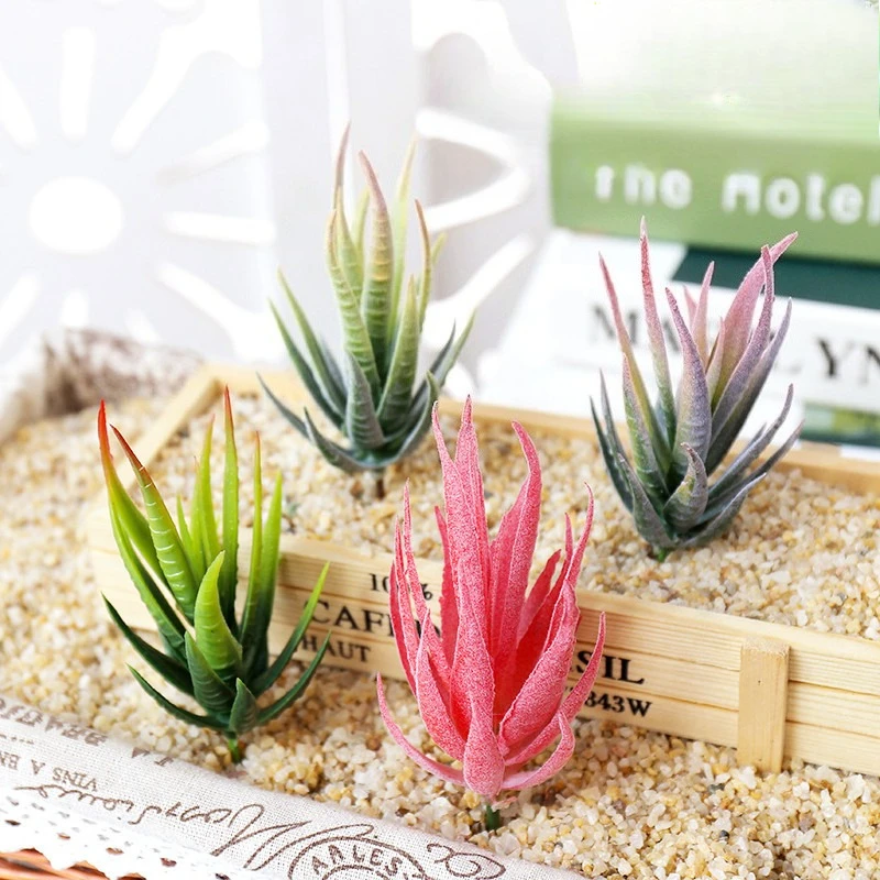 Vibrant Zebra Aloe Artificial Succulents - Home and Garden Decorative Faux Plants, 12cm