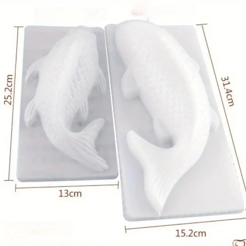 Creative Koi Mold Kitchen Baking Cake Fish Shaped Mold Lucky Koi DIY Mold New Alien Fish Chocolate Food Mold Baking Mold