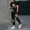 Men T-shirt Pants Tracksuit Rapper Anuel AA 3D Print T Shirts Trousers Sets 2 Pieces Summer Streetwear Oversized Suit Sportswear 5
