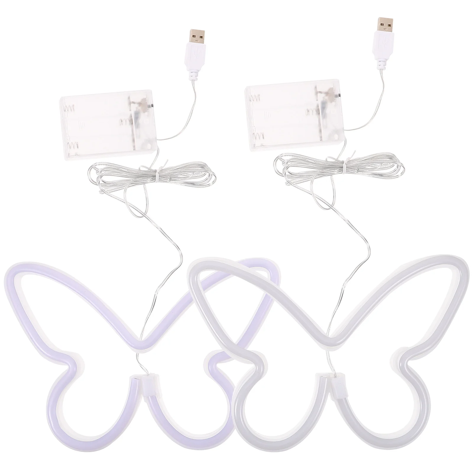 

Настенная неоновая лампа в виде бабочки, неоновые светильники, настенная Эстетическая неоновая лампа для домашнего декора, 2 шт.