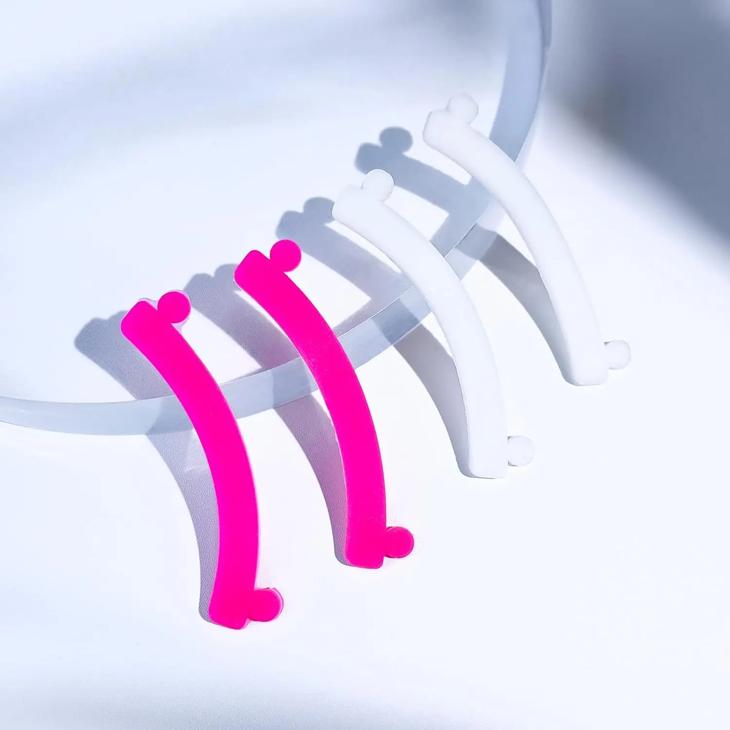 리뷰티 4피스 속눈썹 리프트 리본 실리콘 라쉬 리프트 로드 및 재사용 가능한 펌 리본 라쉬 리프트 도구 (가정용, 속눈썹 손상 방지)