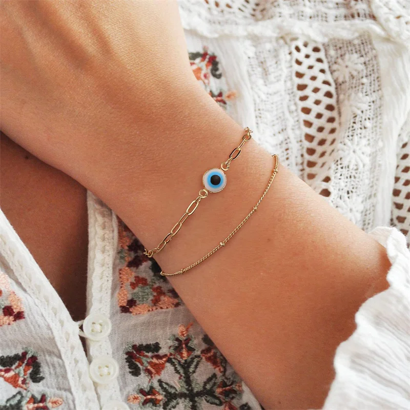 Bracciale occhio turco blu per uomo e donna gioiello portafortuna_voghion.com