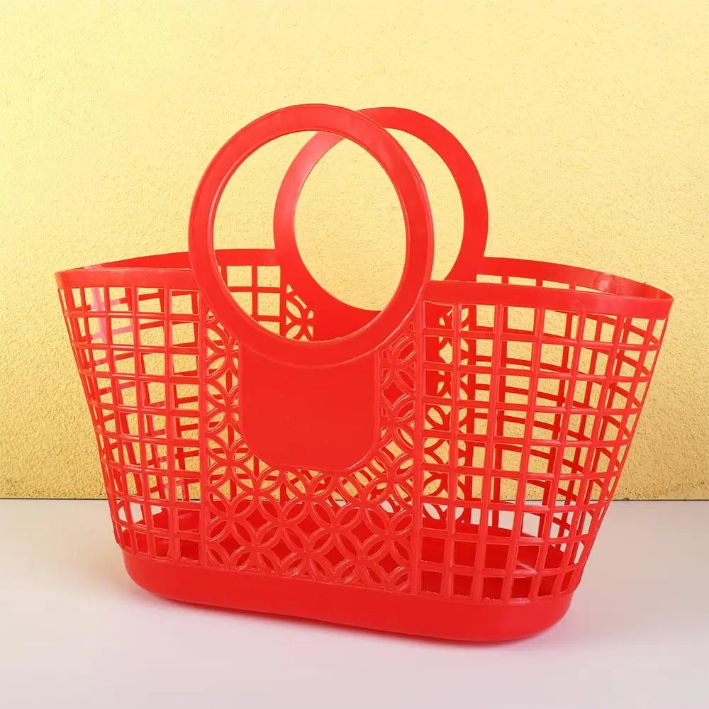 Durable Portable Practical Hollow Hand-Held Basket  Organizer Storage Basket Kitchen Bathroom Accessories