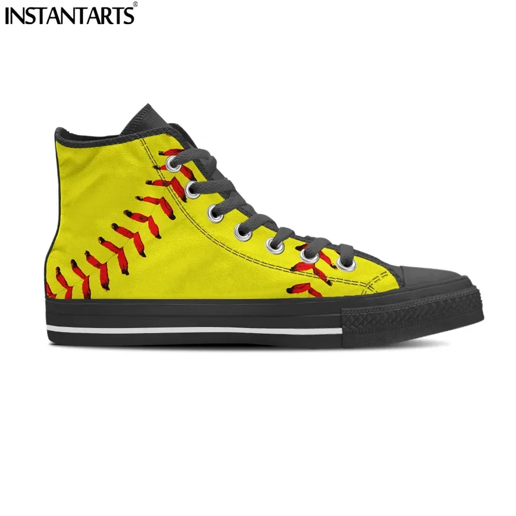 Baseball 3D Printed Men's High Top Canvas Shoes For Men Sport Outdoor Sneakers Male Unisex Lace Up Zapatillas Hombre