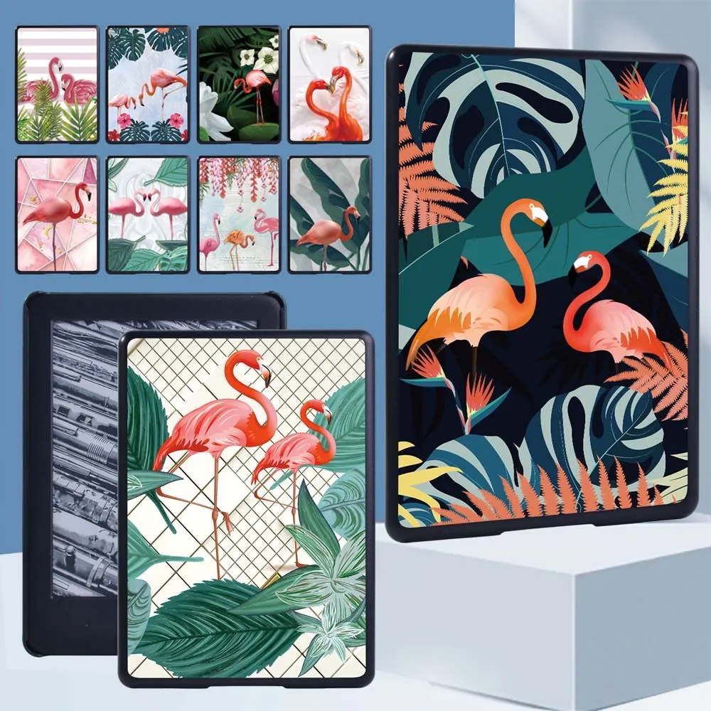 Custodia Per Tablet Per Kindle Paperwhite 4 /Kindle 10Th Gen/Kindle 8Th Gen/Paperwhite 1 2 3 Guscio Posteriore Con Stampa Fenicottero Antipolvere