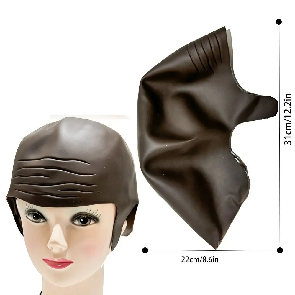 New Nylon Latex Bald Caps Thick Material Fashionable Bald Cosplay Hat Dress Up Latex Makeup Bald Head Wig Cap Party Prop